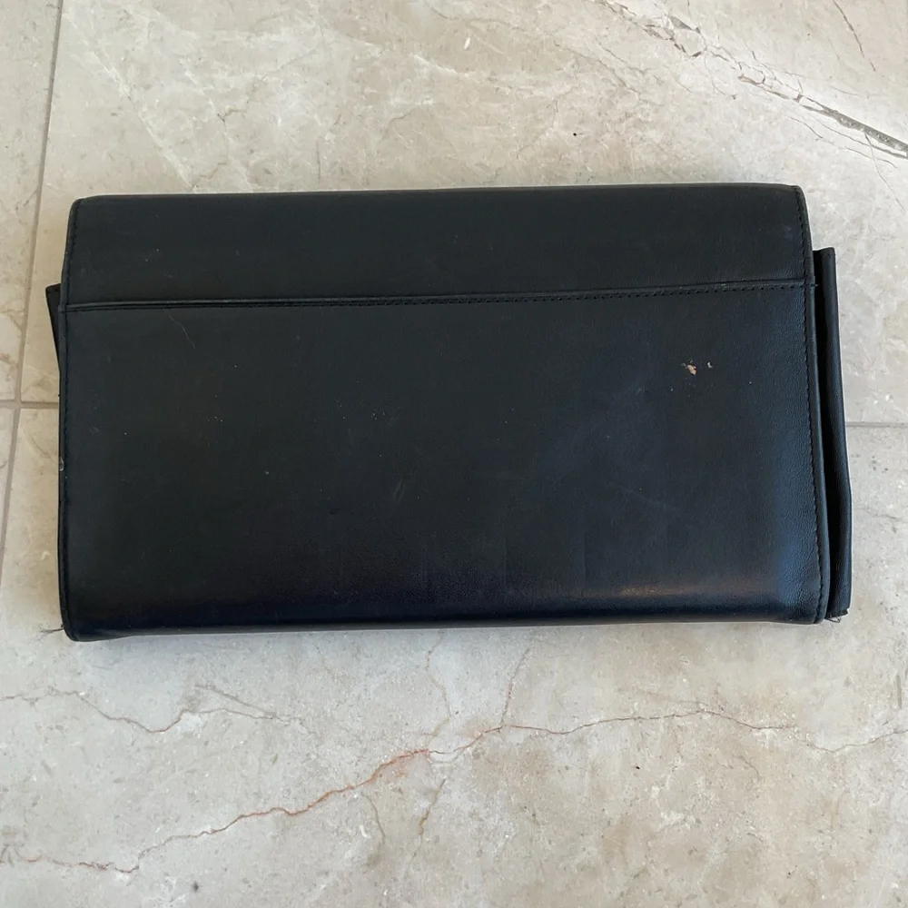 🌀Vintage men’s Leather Fold-Over Travel Clutch